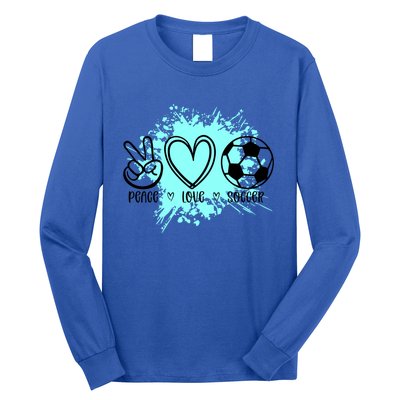 Peace Love Football Cool Gift Long Sleeve Shirt