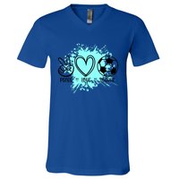 Peace Love Football Cool Gift V-Neck T-Shirt