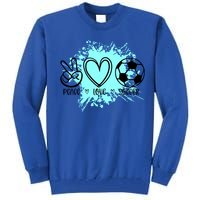 Peace Love Football Cool Gift Tall Sweatshirt