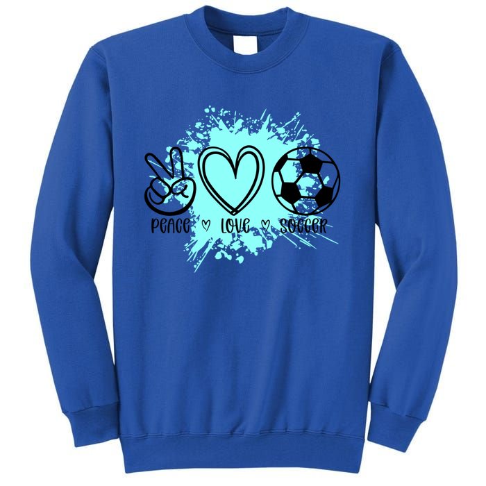 Peace Love Football Cool Gift Tall Sweatshirt