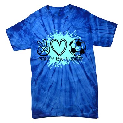 Peace Love Football Cool Gift Tie-Dye T-Shirt