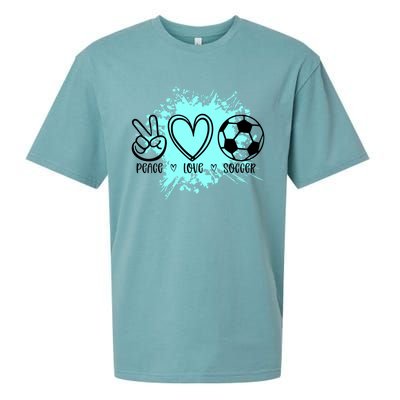 Peace Love Football Cool Gift Sueded Cloud Jersey T-Shirt