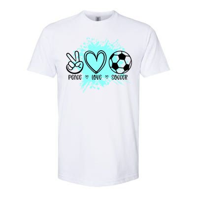 Peace Love Football Cool Gift Softstyle® CVC T-Shirt