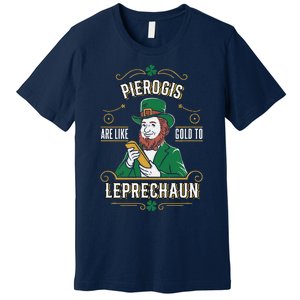 Pierogi Lover Funny St. PatrickS Day Leprechaun Premium T-Shirt