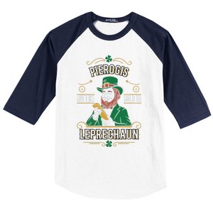 Pierogi Lover Funny St. PatrickS Day Leprechaun Baseball Sleeve Shirt