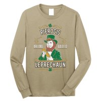 Pierogi Lover Funny St. PatrickS Day Leprechaun Long Sleeve Shirt