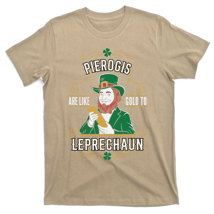 Pierogi Lover Funny St. PatrickS Day Leprechaun T-Shirt