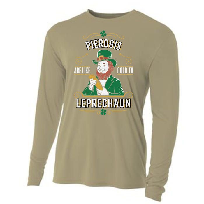 Pierogi Lover Funny St. PatrickS Day Leprechaun Cooling Performance Long Sleeve Crew