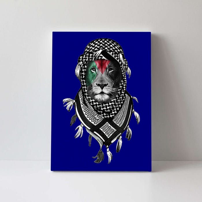 Palestinian Lion Free Palestine Free Gaza Palestine Flag Canvas