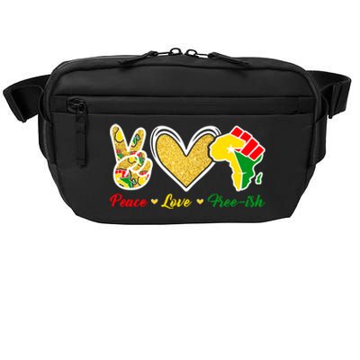 Peace Love Freemeaningful Giftish Black History Eye African Juneteenth Cute Gift Crossbody Pack