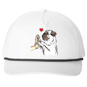 Pug Love Funny Dog Lover Owner Girl Gift Snapback Five-Panel Rope Hat