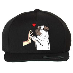 Pug Love Funny Dog Lover Owner Girl Gift Wool Snapback Cap