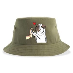 Pug Love Funny Dog Lover Owner Girl Gift Sustainable Bucket Hat