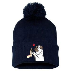 Pug Love Funny Dog Lover Owner Girl Gift Pom Pom 12in Knit Beanie