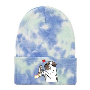 Pug Love Funny Dog Lover Owner Girl Gift Tie Dye 12in Knit Beanie