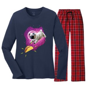 Pug Lover Funny Pug Pug Owner Pug Humor Cute Pug Women's Long Sleeve Flannel Pajama Set 