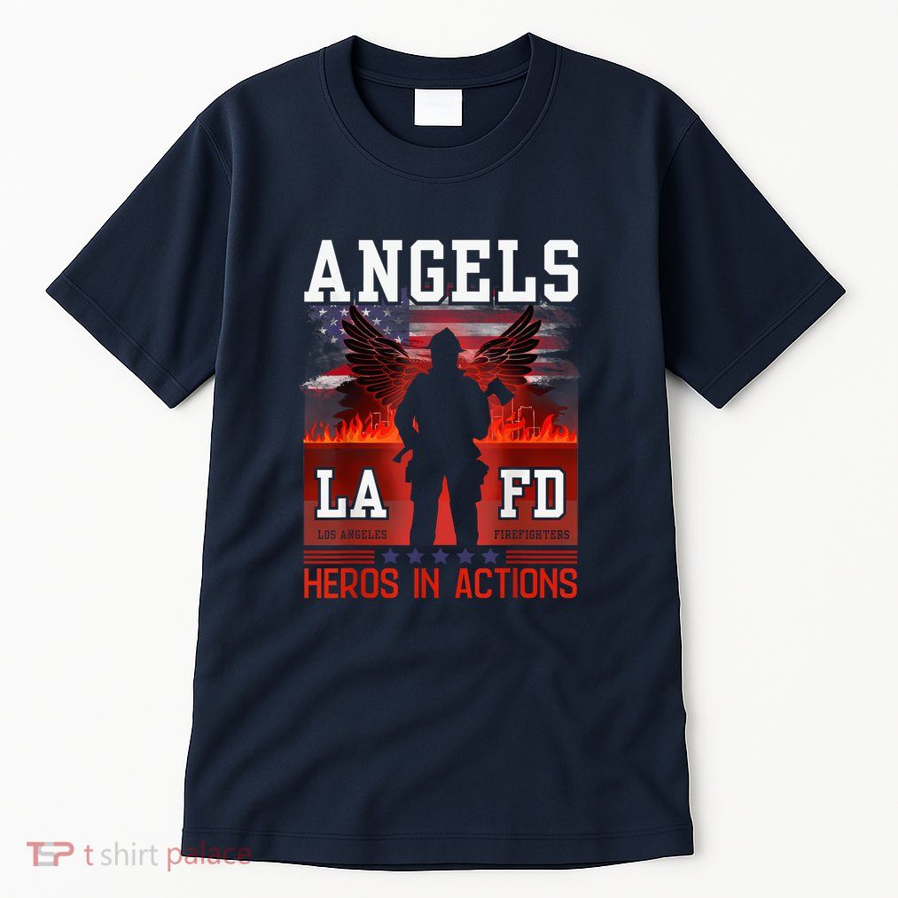Proud La Firefighters Lafd Los Angeles Firefighters Hero Usa Tall T-Shirt