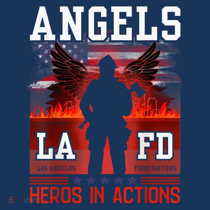 Proud La Firefighters Lafd Los Angeles Firefighters Hero Usa Tall T-Shirt
