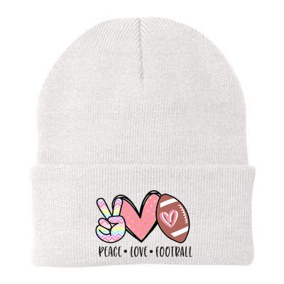Peace Love Football Mom Cute Beanie