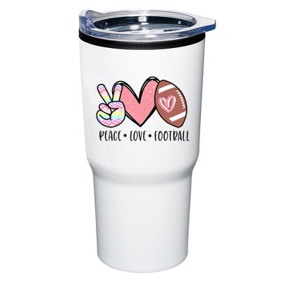 Peace Love Football Mom Cute Tumbler