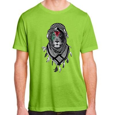 Palestinian Lion Free Palestine Free Gaza Palestine Flag Adult ChromaSoft Performance T-Shirt