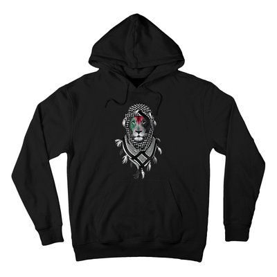 Palestinian Lion Free Palestine Free Gaza Palestine Flag Hoodie