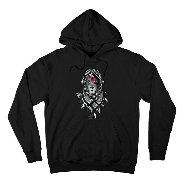 Palestinian Lion Free Palestine Free Gaza Palestine Flag Hoodie