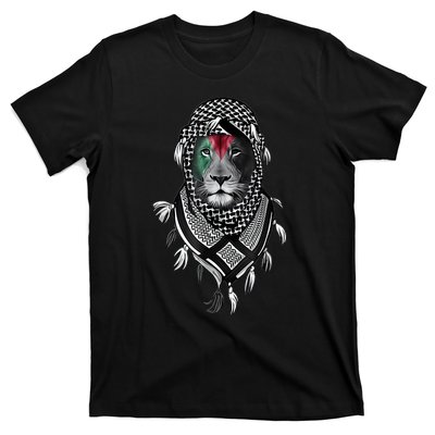 Palestinian Lion Free Palestine Free Gaza Palestine Flag T-Shirt