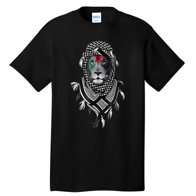 Palestinian Lion Free Palestine Free Gaza Palestine Flag Tall T-Shirt