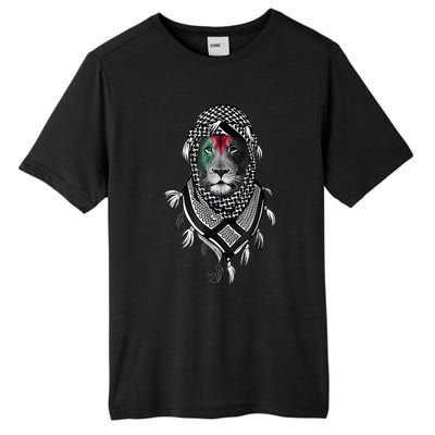 Palestinian Lion Free Palestine Free Gaza Palestine Flag Tall Fusion ChromaSoft Performance T-Shirt