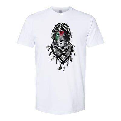 Palestinian Lion Free Palestine Free Gaza Palestine Flag Softstyle CVC T-Shirt