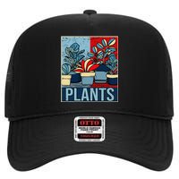 Plant Lover  Florist Gardening Mom Retro Plants High Crown Mesh Back Trucker Hat