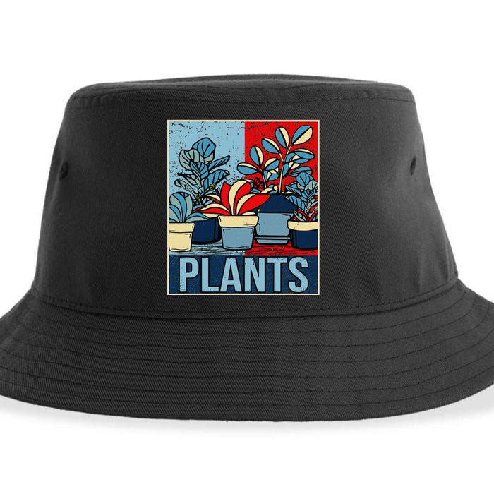 Plant Lover  Florist Gardening Mom Retro Plants Sustainable Bucket Hat