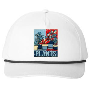 Plant Lover  Florist Gardening Mom Retro Plants Snapback Five-Panel Rope Hat