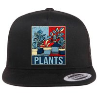 Plant Lover  Florist Gardening Mom Retro Plants Flat Bill Trucker Hat