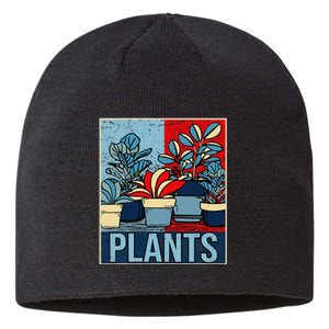 Plant Lover  Florist Gardening Mom Retro Plants Sustainable Beanie