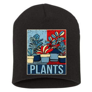 Plant Lover  Florist Gardening Mom Retro Plants Short Acrylic Beanie