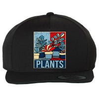 Plant Lover  Florist Gardening Mom Retro Plants Wool Snapback Cap