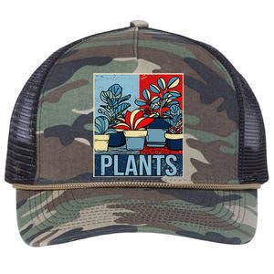 Plant Lover  Florist Gardening Mom Retro Plants Retro Rope Trucker Hat Cap