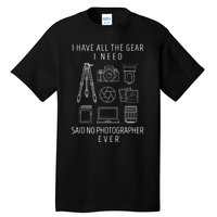 Photography Lover Funny Camera Photographer Tall T-Shirt