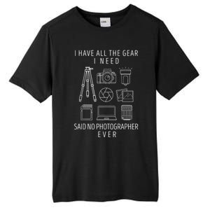 Photography Lover Funny Camera Photographer Tall Fusion ChromaSoft Performance T-Shirt