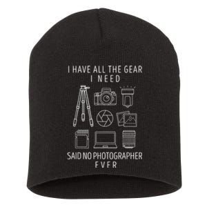 Photography Lover Funny Camera Photographer Short Acrylic Beanie