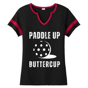 Pickleball Lover Funny Paddle Up Buttercup Gift Ladies Halftime Notch Neck Tee