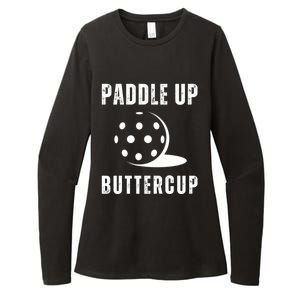 Pickleball Lover Funny Paddle Up Buttercup Gift Womens CVC Long Sleeve Shirt