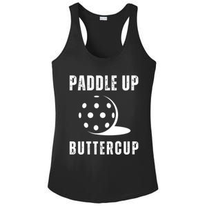 Pickleball Lover Funny Paddle Up Buttercup Gift Ladies PosiCharge Competitor Racerback Tank