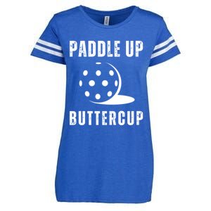 Pickleball Lover Funny Paddle Up Buttercup Gift Enza Ladies Jersey Football T-Shirt