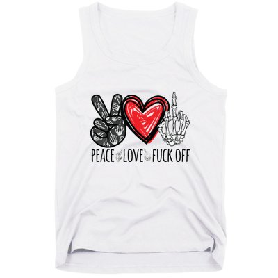 Peace Love Fuck Off Funny Tank Top