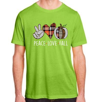 Peace Love Fall S Pumpkin Gift For Fall Halloween Cute Gift Adult ChromaSoft Performance T-Shirt