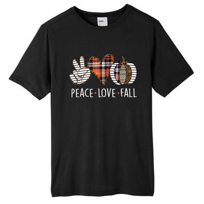 Peace Love Fall S Pumpkin Gift For Fall Halloween Cute Gift Tall Fusion ChromaSoft Performance T-Shirt