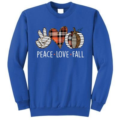 Peace Love Fall S Pumpkin Gift For Fall Halloween Cute Gift Sweatshirt